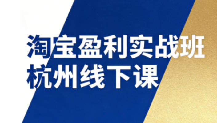 淘宝盈利实战班杭州线下课12月26-28日(音频+字幕)，帮你掌握SOP流程+12门核心技术-阿信云网创合伙人
