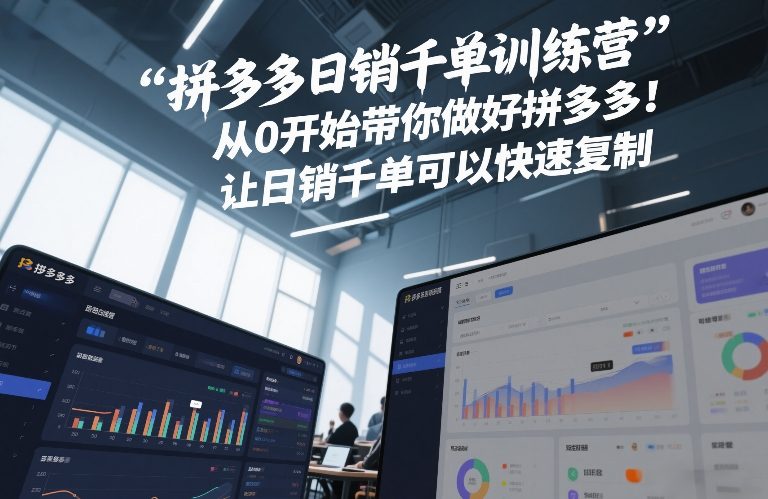 拼多多日销千单训练营，从0开始带你做好拼多多，让日销千单可以快速复制(更新26年1月)-阿信云网创合伙人