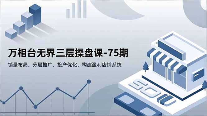 万相台无界三层操盘课-75期，销量布局、分层推广、投产优化，构建盈利店铺系统-阿信云网创合伙人