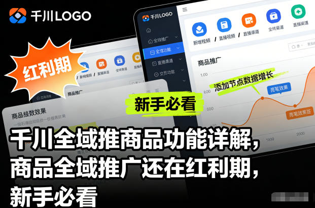千川全域推商品功能详解，商品全域推广还在红利期，新手必看-阿信云网创合伙人