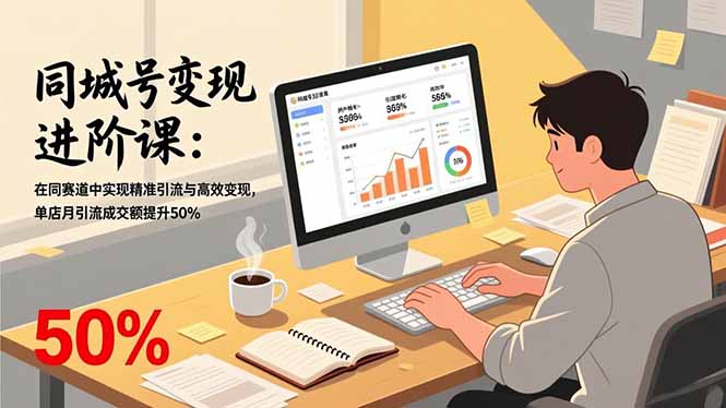 同城号变现进阶课：在同城赛道中实现精准引流与高效变现，单店月引流成交额提升50%-阿信云网创合伙人
