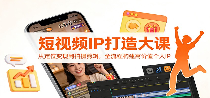 短视频IP打造大课：从定位变现到拍摄剪辑，全流程构建高价值个人IP-阿信云网创合伙人