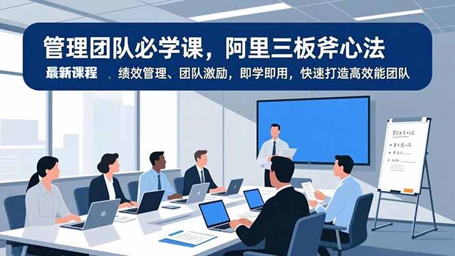 管理团队必学课，阿里三板斧心法、绩效管理、团队激励，即学即用，快速打造高效能团队-阿信云网创合伙人