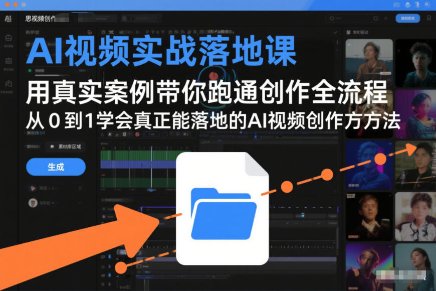 AI视频实战落地课，用真实案例带你跑通创作全流程，从0到1学会真正能落地的AI视频创作方法-阿信云网创合伙人
