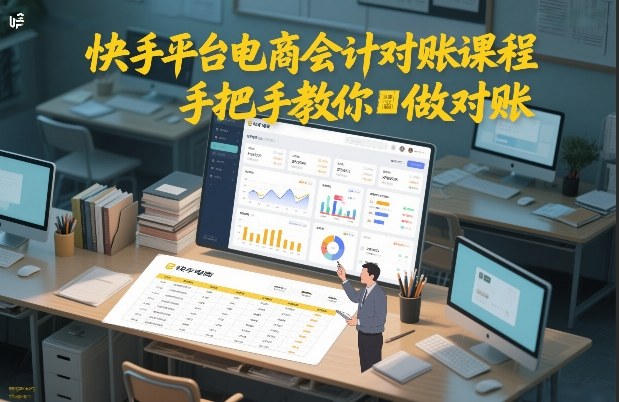 快手平台电商会计对账课程，手把手教你做对账-阿信云网创合伙人