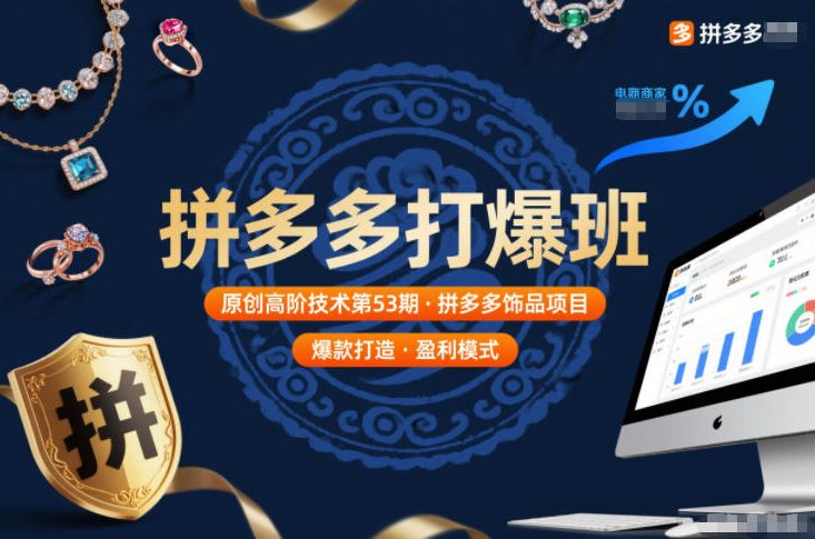 拼多多打爆班原创高阶技术第53期，拼多多饰品项目-阿信云网创合伙人