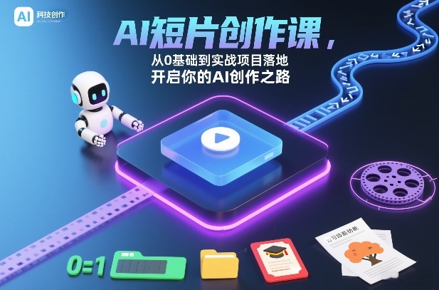 AI短片创作课，从0基础到实战项目落地，开启你的AI创作之路-阿信云网创合伙人