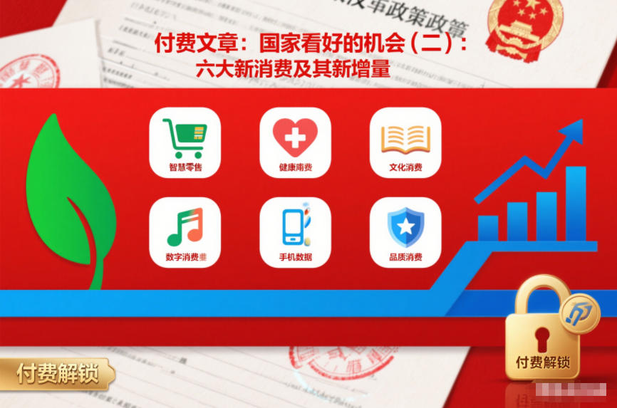 付费文章：国家看好的机会(二)：六大新消费及其新增量-阿信云网创合伙人