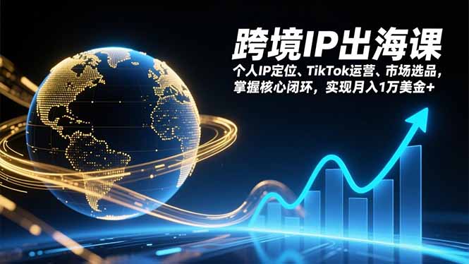 跨境IP出海课，个人IP定位、TikTok运营、市场选品，掌握核心闭环，实现月入1万美金+-阿信云网创合伙人