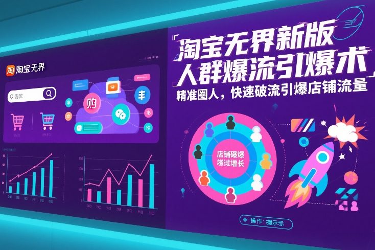 淘宝无界新版人群爆流引爆术，精准圈人，快速破流引爆店铺流量-阿信云网创合伙人