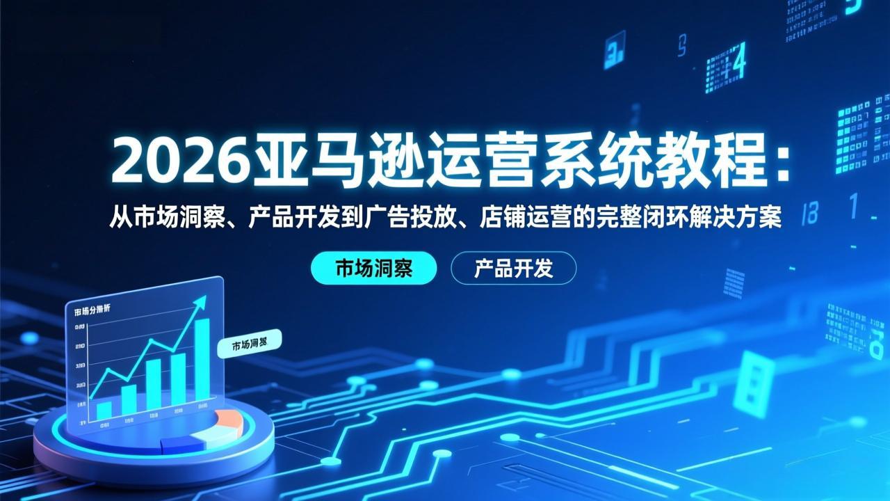 2026亚马逊运营系统教程：从市场洞察、产品开发到广告投放、店铺运营的完整闭环解决方案-阿信云网创合伙人
