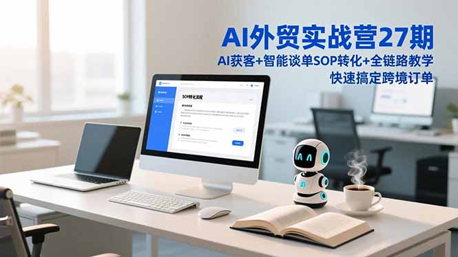 AI外贸实战营27期，AI获客+智能谈单+SOP转化+全链路教学，快速搞定跨境订单-阿信云网创合伙人