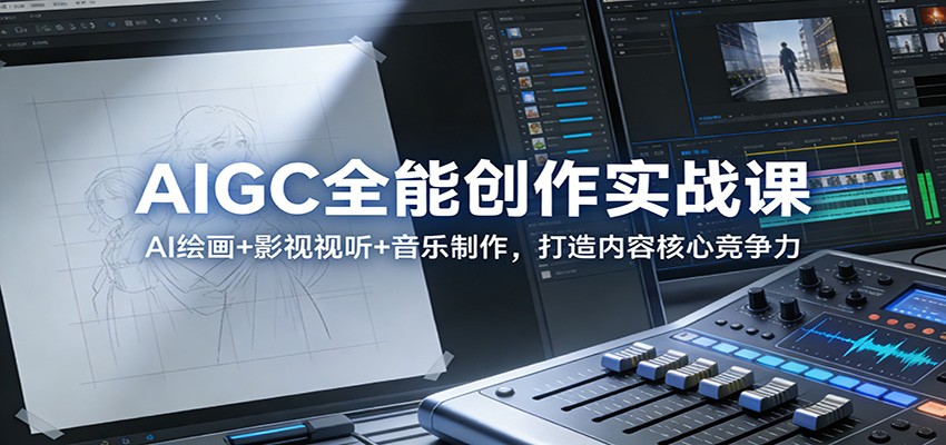 AIGC全能创作实战课：AI绘画+影视视听+音乐制作，打造内容核心竞争力-阿信云网创合伙人