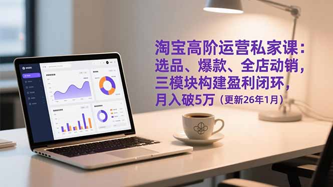 淘宝高阶运营私家课：选品、爆款、全店动销，三模块构建盈利闭环，月入破5万(更新26年1月-阿信云网创合伙人
