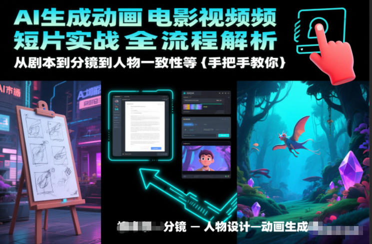 AI生成动画电影视频短片实战全流程解析，从剧本到分镜到人物一致性等手把手教你-阿信云网创合伙人