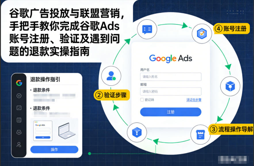 谷歌广告投放与联盟营销，手把手教你完成谷歌Ads账号注册、验证及遇到问题的退款实操指南-阿信云网创合伙人