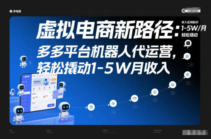 虚拟电商新路径：多多平台机器人代运营，轻松撬动1-5W月收入【揭秘】-阿信云网创合伙人