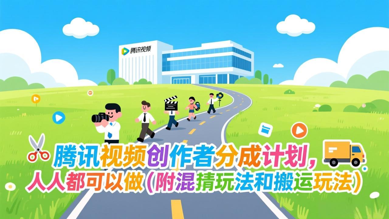 腾讯视频创作者分成计划，人人都可以做(附混剪玩法和搬运玩法-阿信云网创合伙人