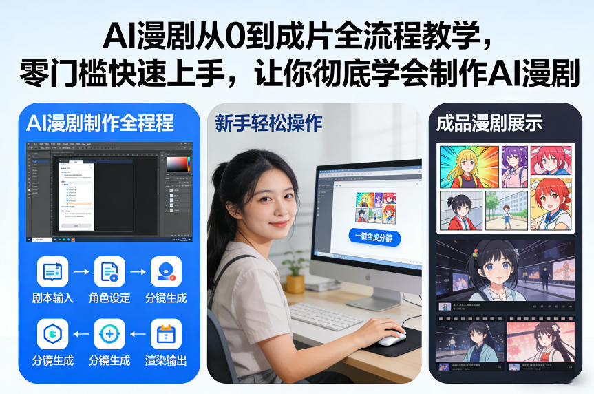 AI漫剧从0到成片全流程教学，零门槛快速上手，让你彻底学会制作AI漫剧【保姆级教程】-阿信云网创合伙人