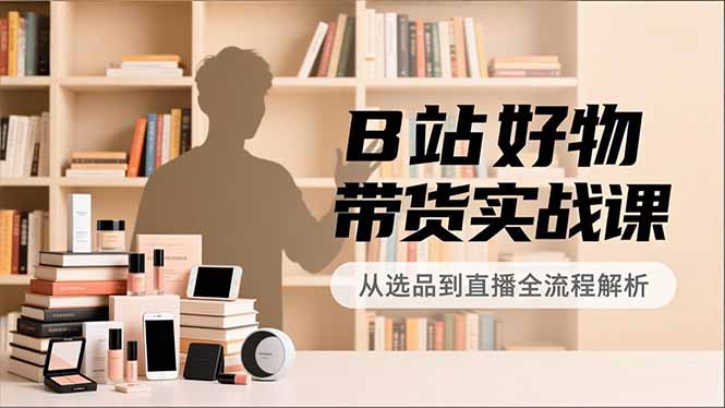 B站好物带货实战课，账号定位、选品拍摄、运营变现，全流程教学，实现UP主月入过万-阿信云网创合伙人