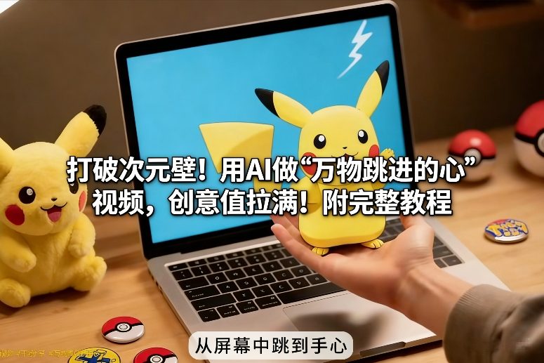 打破次元壁！用AI做【万物跳进手心】视频，创意值拉满！附完整教程-阿信云网创合伙人