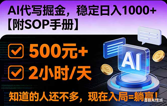 2026风口项目,AI代写掘金，稳定日入1000+，掌握核心技能【附SOP手册】-阿信云网创合伙人