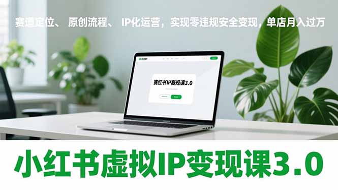 小红书虚拟IP变现课3.0，赛道定位、原创流程、IP化运营，实现零违规安全变现，单店月入过万-阿信云网创合伙人