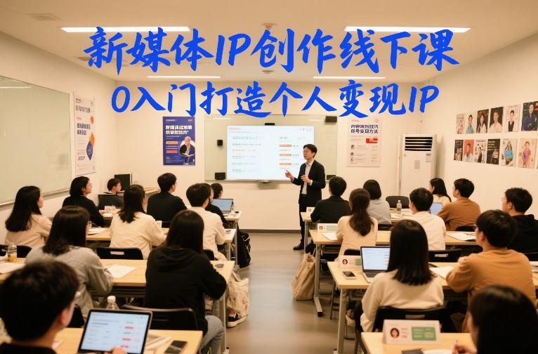 新媒体IP创作线下课，0入门打造个人变现IP-阿信云网创合伙人