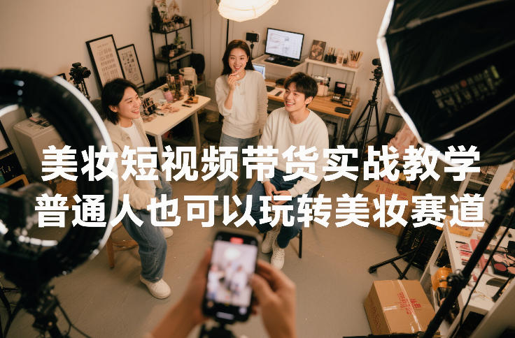 美妆短视频带货实战教学，普通人也可以玩转美妆赛道-阿信云网创合伙人