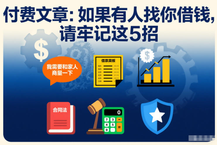 付费文章：如果有人找你借钱，请牢记这5招-阿信云网创合伙人