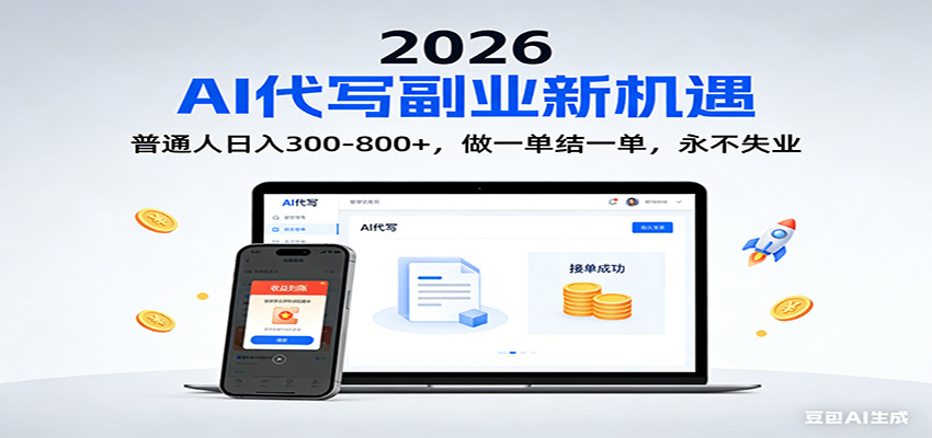 2026 副业首选！AI 代写日入 300-800，普通人0门槛，做一单结一单！-阿信云网创合伙人