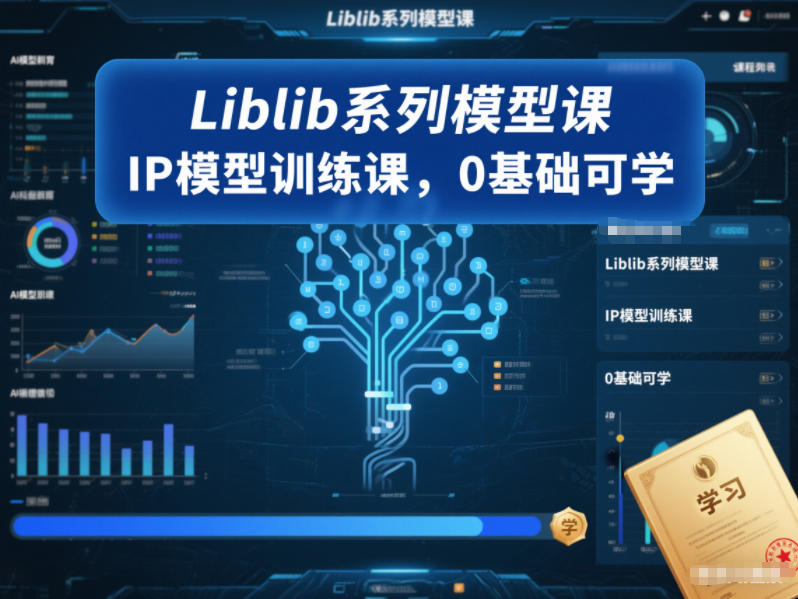 Liblib系列模型课，IP模型训练课，0基础可学-阿信云网创合伙人