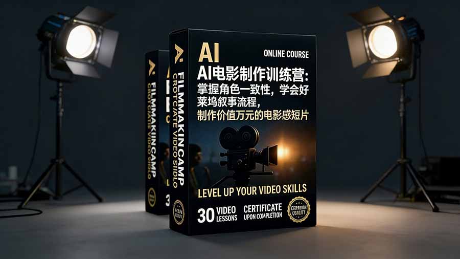 AI电影制作训练营：掌握角色一致性，学会好莱坞叙事流程，制作价值万元的电影感短片-阿信云网创合伙人