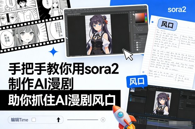 手把手教你用sora2制作AI漫剧，助你抓住AI漫剧风口-阿信云网创合伙人