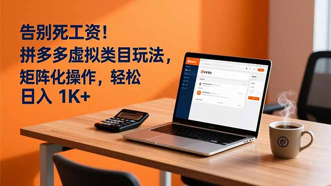 告别死工资！拼多多虚拟类目玩法，矩阵化操作，轻松日入 1K+-阿信云网创合伙人