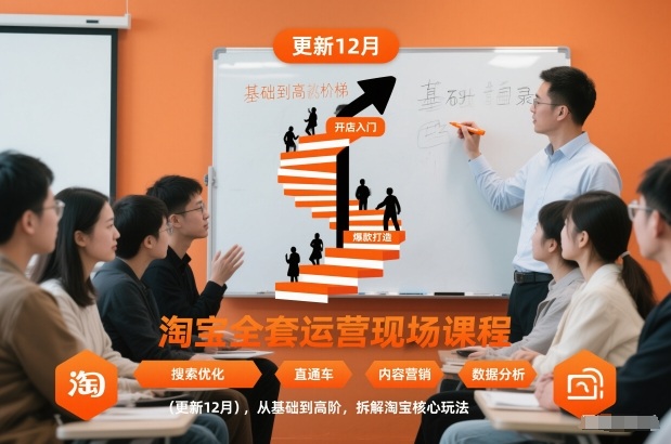 淘宝全套运营现场课程(更新26年1月)，从基础到高阶，拆解淘宝核心玩法-阿信云网创合伙人