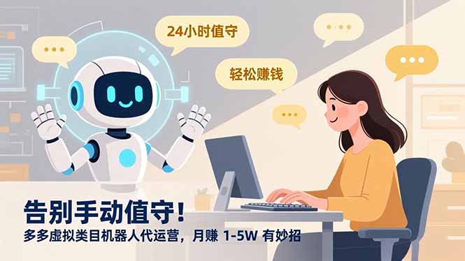 告别手动值守！多多虚拟类目机器人代运营，月赚 1-5W 有妙招-阿信云网创合伙人