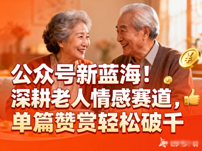 公众号新蓝海！深耕老人情感赛道，单篇赞赏轻松破1k-阿信云网创合伙人