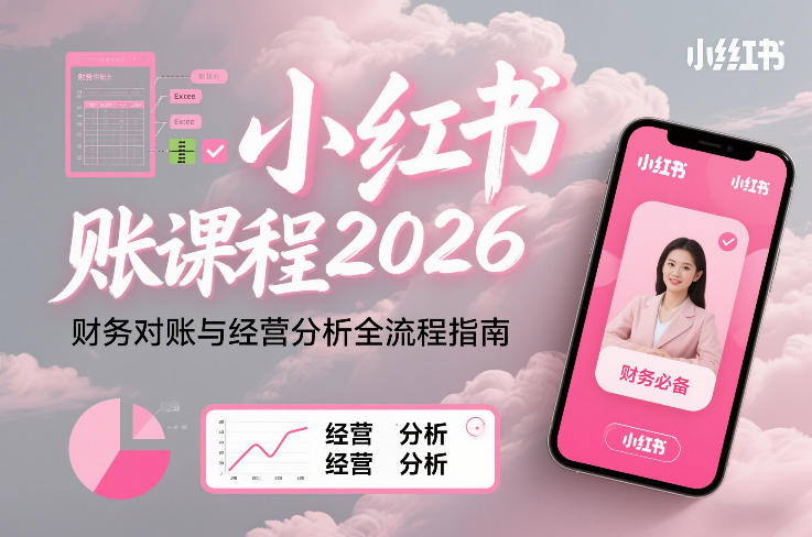 小红书对账课程2026，财务对账与经营分析全流程指南-阿信云网创合伙人