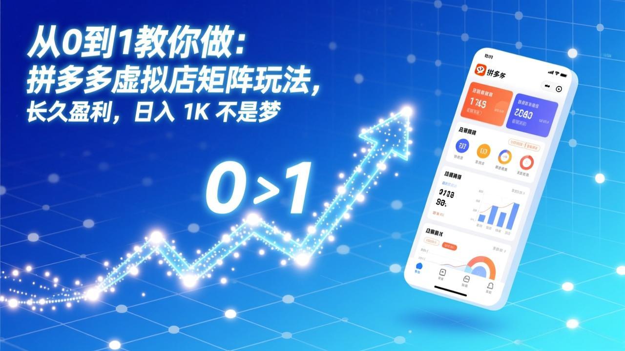从0到1教你做：拼多多虚拟店矩阵玩法，长久盈利，日入 1K 不是梦-阿信云网创合伙人